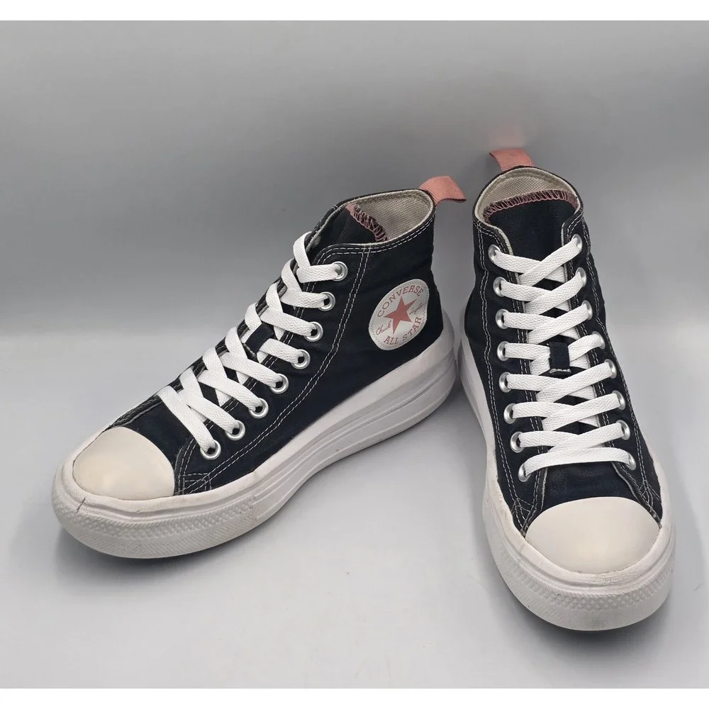 Converse Chuck Taylor AllStar High Move Platform Womens Black-Pink Sneakers 6.5